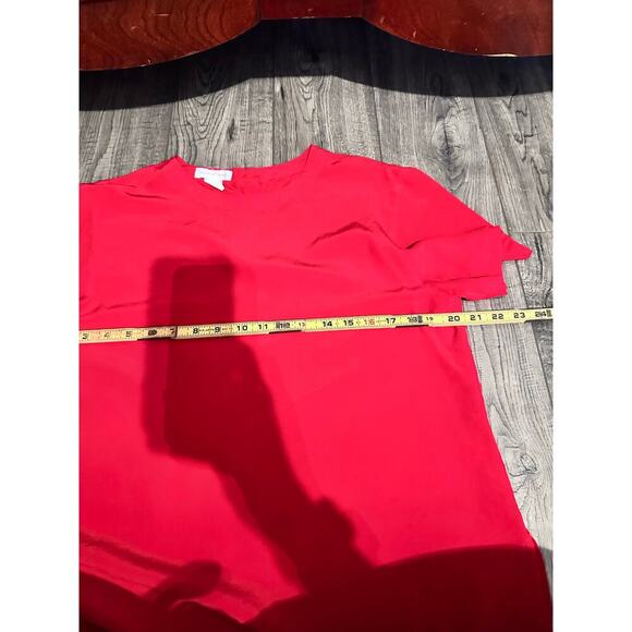 Vintage Jones New York Women's Red Thin Light Silk Blouse Top Size 14 - Picture 6 of 6